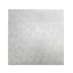 Decostar™ Square Foil Covered Cake Board 10" 5pc/pack - Silver