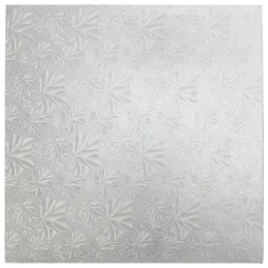 Decostar™ Square Foil Covered Cake Board 14" 5pc/pack - Silver