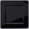 Decostar™ Square Plastic Charger Plate 13" - Black - 24 Pieces