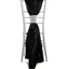 DecoStar™ Taffeta Single Piece Simple Back Chair Accent - Black