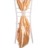 DecoStar™ Taffeta Single Piece Simple Back Chair Accent - Champagne
