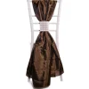 DecoStar™ Taffeta Single Piece Simple Back Chair Accent - Dark Brown