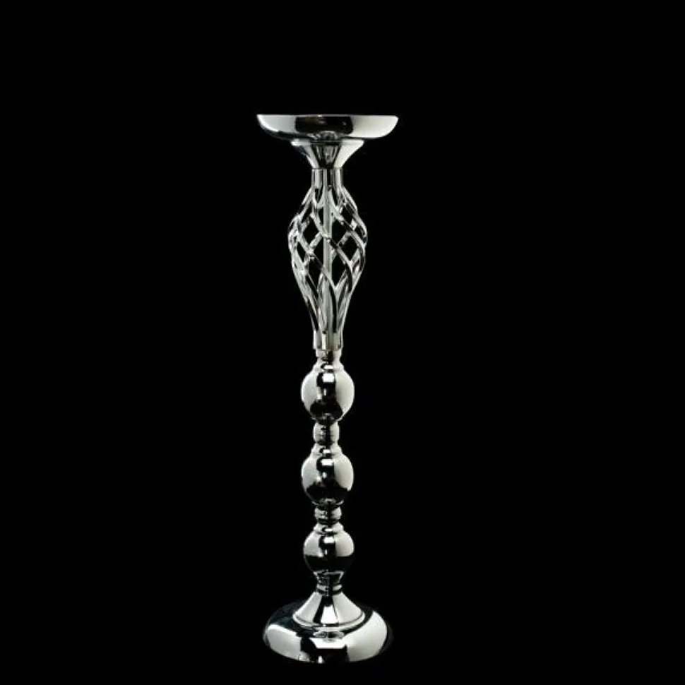 Decostar™ Twisted Aluminum Centerpiece 24.5" Silver