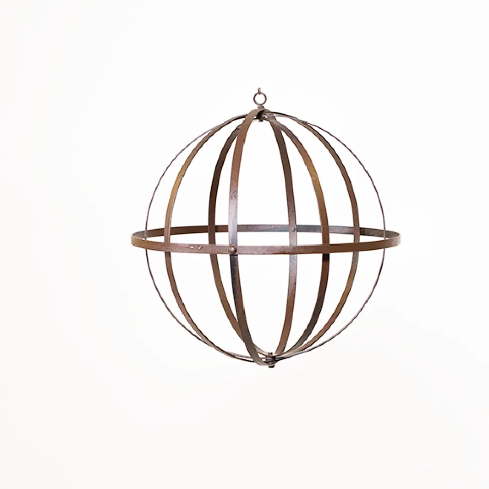 DecoStar™ Wrought Iron Folding Sphere w/ Antiqued Finish - 12"