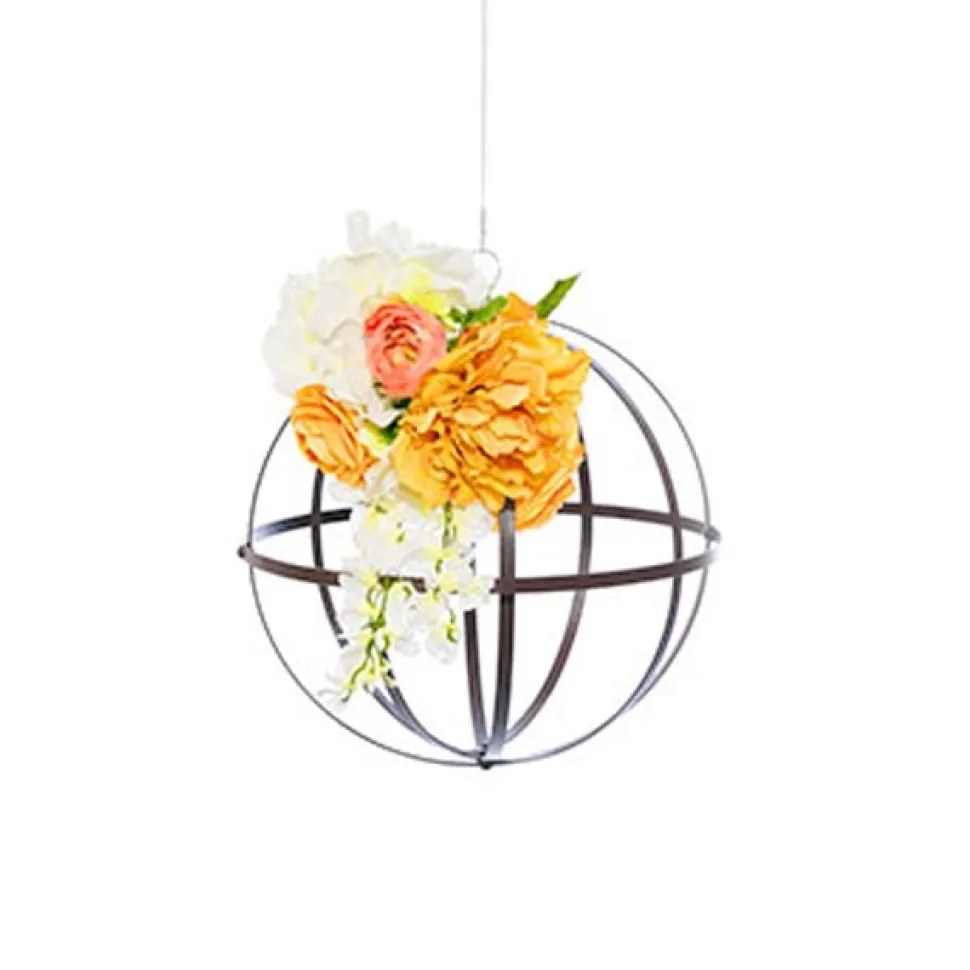 DecoStar™ Wrought Iron Folding Sphere w/ Antiqued Finish - 12"