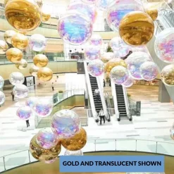 DELUXE Inflatable Mirror Ball/Sphere Kit (Includes Pump) - 3 Sizes / 13 Piece Kit!