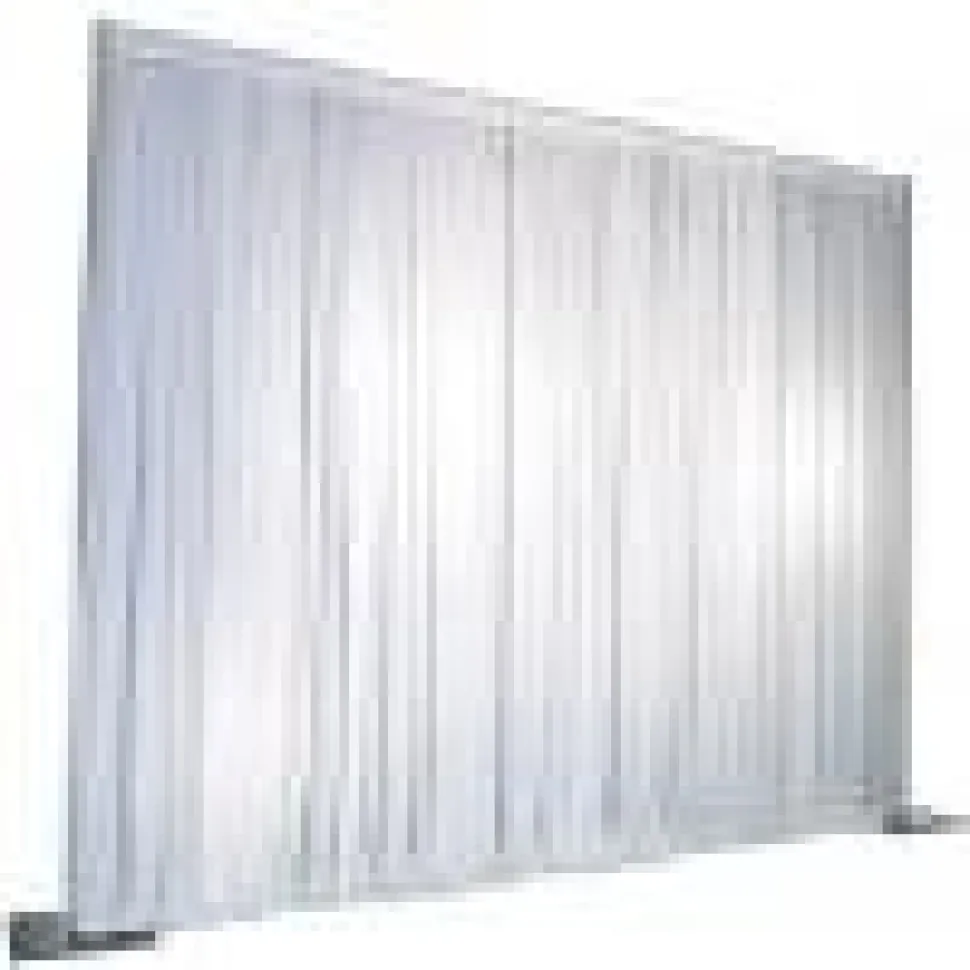 DELUXE-7 Panel Black Anodized Pipe and Drape Kit / Backdrop - 8-20 Feet Tall (Adjustable) Comes W/ 3 Piece Uprights for Maximum Height Adjustment