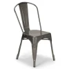 Distressed Indoor Stacking Chair - Clear Coat