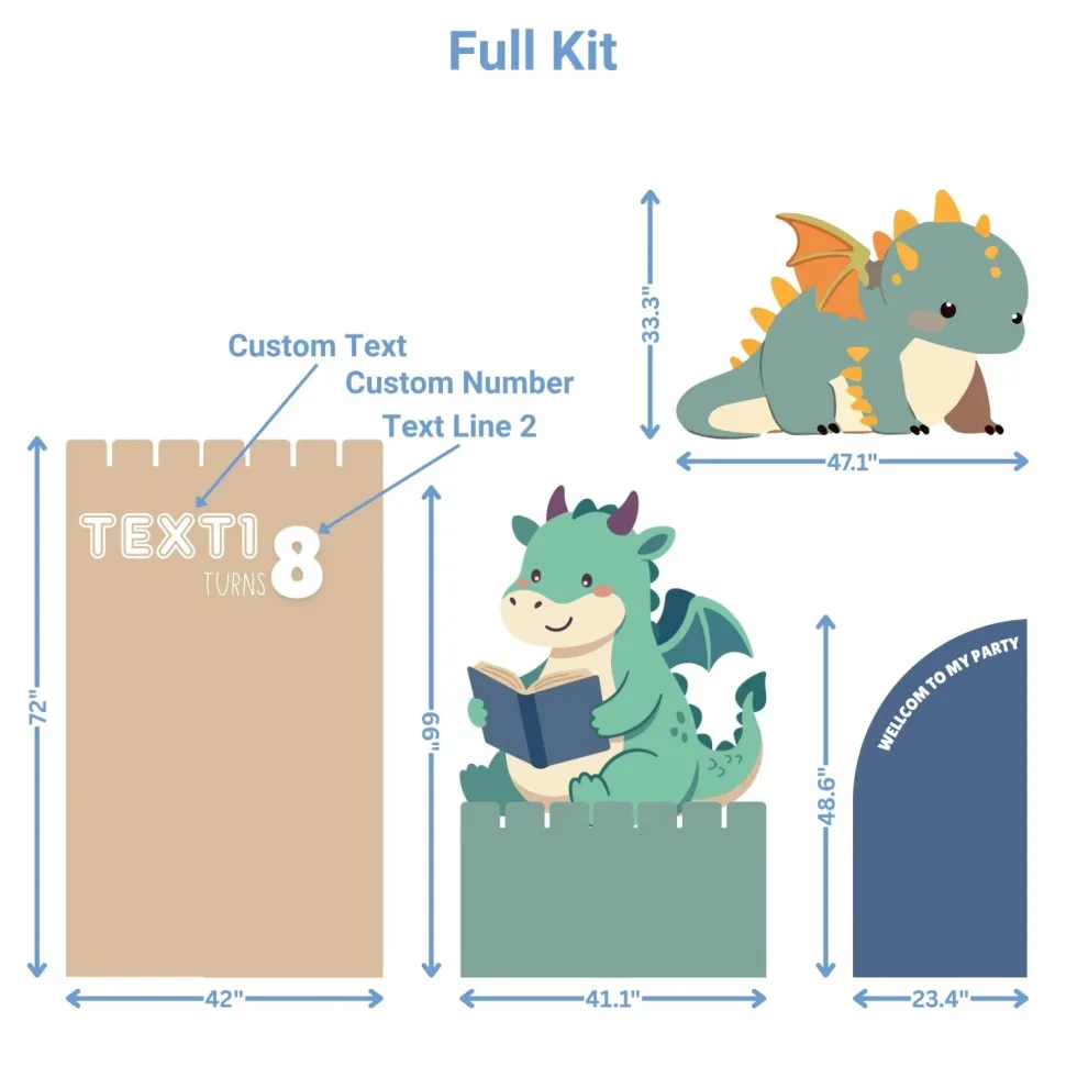 Dragons 2 Foam Core Birthday Backdrop Kit by PopScene™