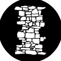 Dry Stone Wall 1 - Stock Gobo for Gobo Light Projectors - Choose your size!