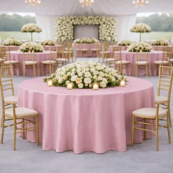 Dusty Rose La Petite France Jacquard Tablecloth - Multiple Size Options
