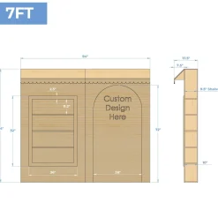 3D Wood Storefront Pop-Up Display – 8ft Wide (Style E) | Customizable — FORMA™