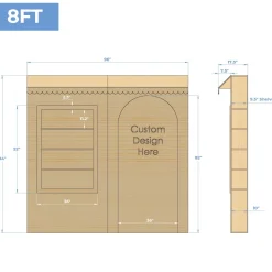 3D Wood Storefront Pop-Up Display – 8ft Wide (Style E) | Customizable — FORMA™