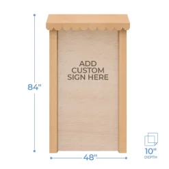 3D Wood Storefront Pop-Up Display – 4ft Wide (Style C) | Customizable — FORMA™
