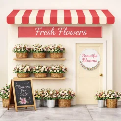 3D Wood Storefront Pop-Up Display – 8ft Wide (Style D) | Customizable — FORMA™