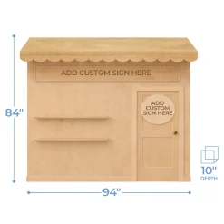 3D Wood Storefront Pop-Up Display – 8ft Wide (Style D) | Customizable — FORMA™