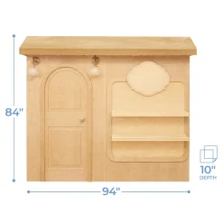 3D Wood Storefront Pop-Up Display – 8ft Wide (Style A) | Customizable — FORMA™