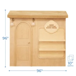 3D Wood Storefront Pop-Up Display – 8ft Wide (Style A) | Customizable — FORMA™