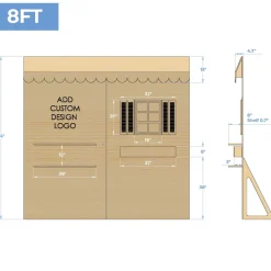 3D Wood Storefront Pop-Up Display – 8ft Wide (Style B) | Customizable — FORMA™