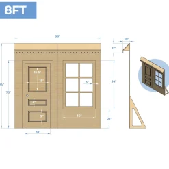 3D Wood Storefront Pop-Up Display – 8ft Wide (Style C) | Customizable — FORMA™