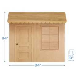 3D Wood Storefront Pop-Up Display – 8ft Wide (Style C) | Customizable — FORMA™