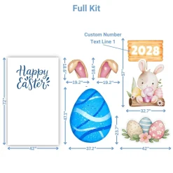 Easter Foam Core Birthday Backdrop Kit by PopScene™