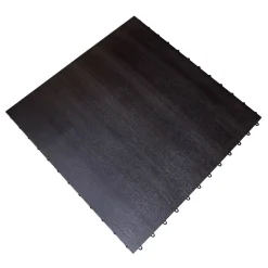 Ebony/Ivory Oak Finish Snaplock Dance Floor Set - Easy Assembly, Portable with Edging & Transport Cart! - 36