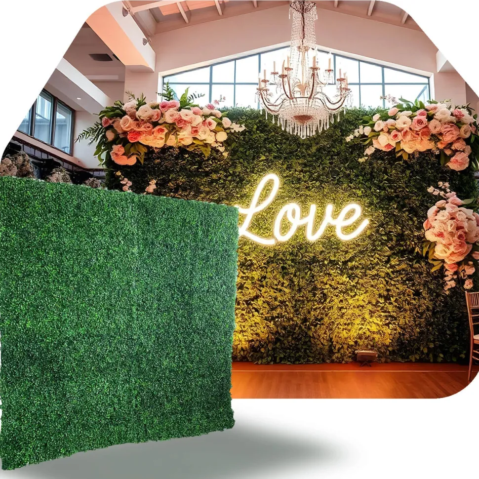 Economy Greenery Wall - Curtain Style - Easy Install! 8ft x 8ft