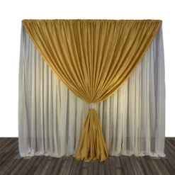 Economy 1 Panel 2 Tone Curtain Backdrop 8ft Tall