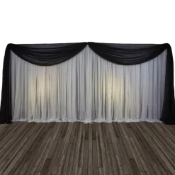 Economy 2 Panel Valance Backdrop 8ft Tall