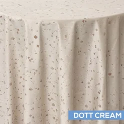 Embellished Tablecloth by Eastern Mills - Dott Cream - Many Size Options