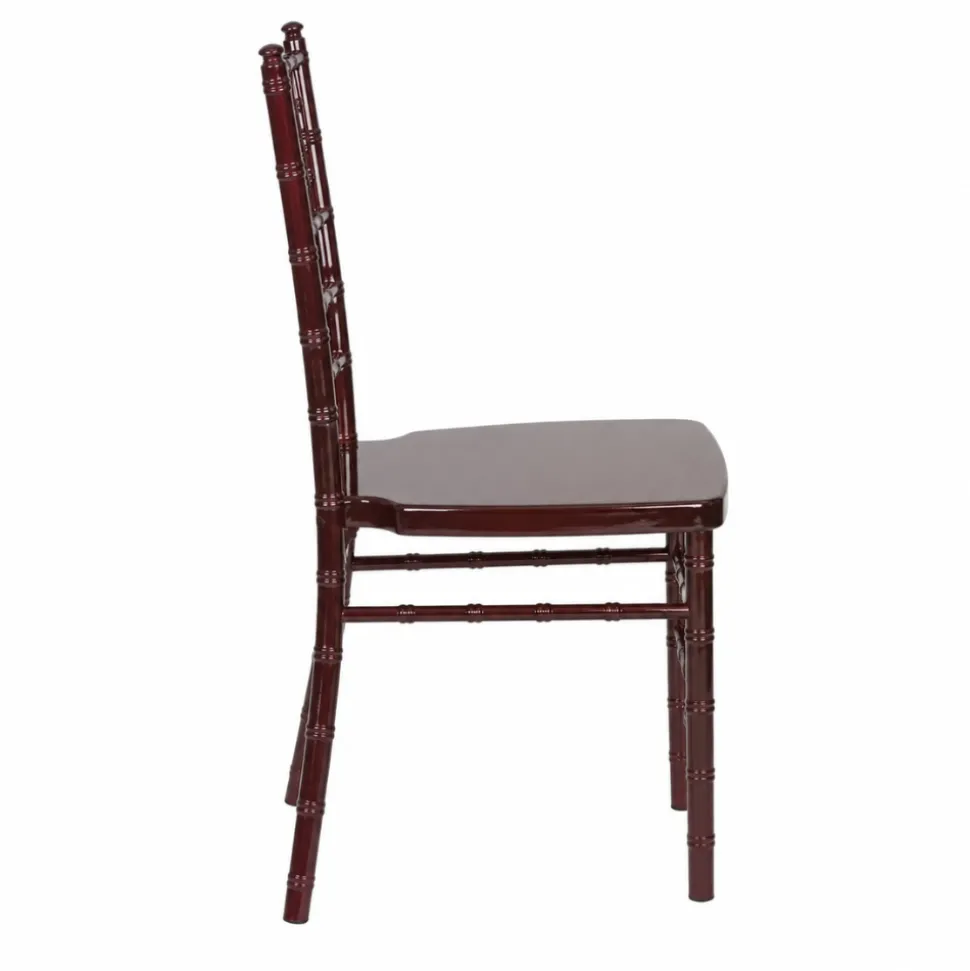 EnvyChair™ Elegant Aluminum Chiavari Chair Mahogany