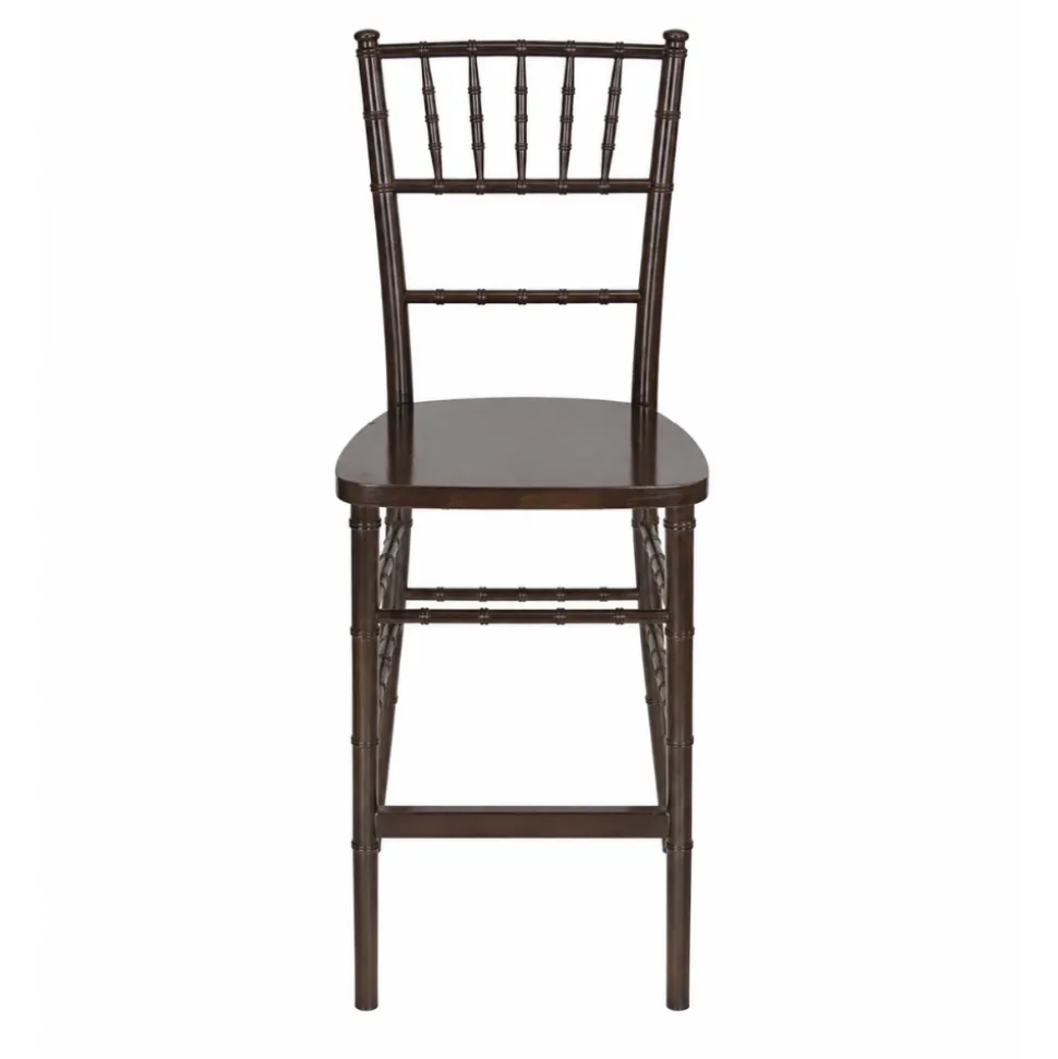 EnvyChair™ Elegant Chiavari Bar Stool - Fruitwood