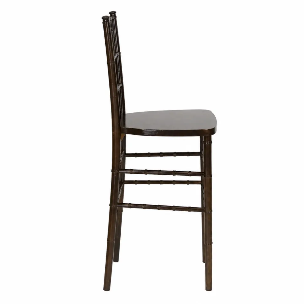 EnvyChair™ Elegant Chiavari Bar Stool - Fruitwood