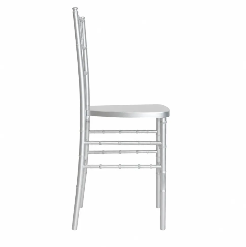 EnvyChair™ Elegant Chiavari Bar Stool - Silver
