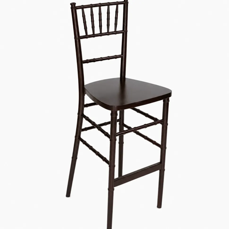 EnvyChair™ Elegant Chiavari Bar Stool - Mahogany