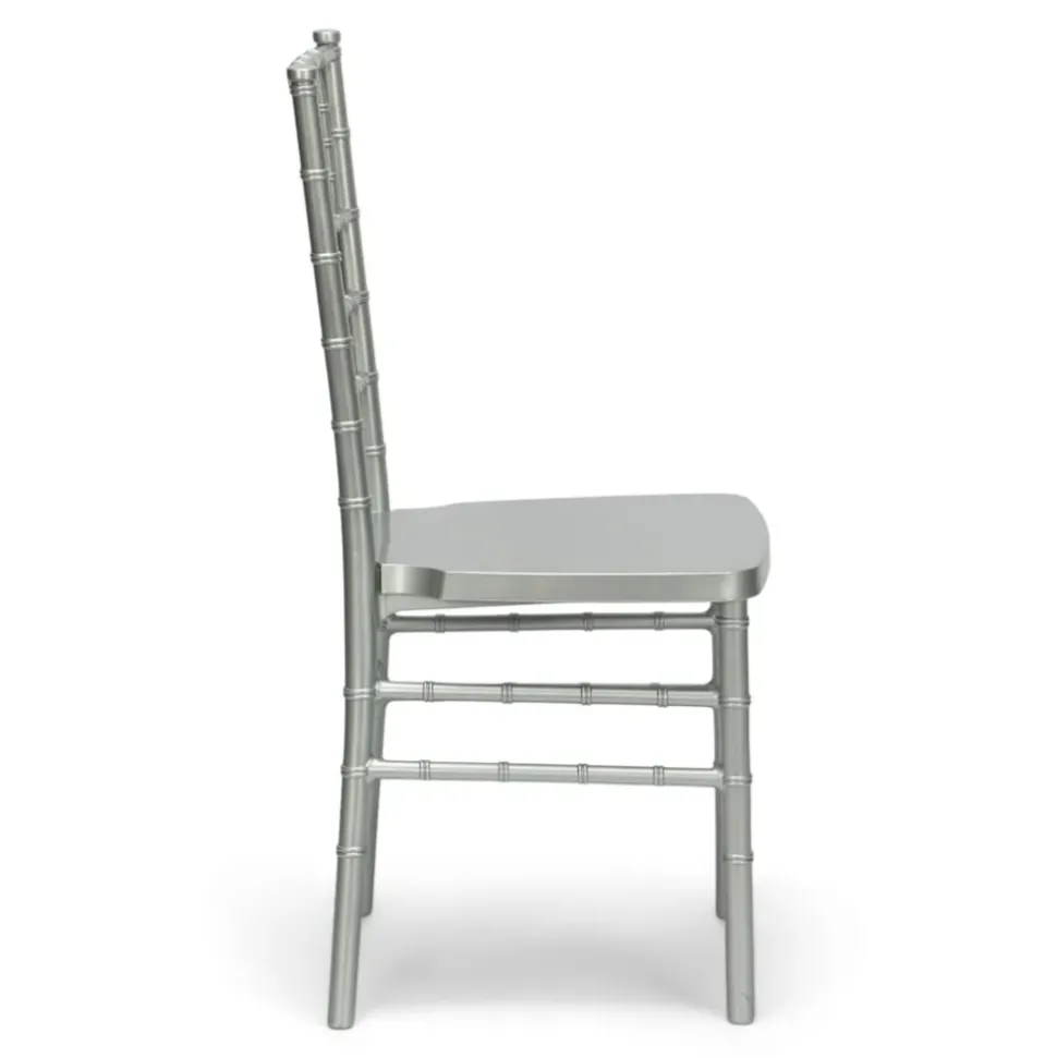 EnvyChair™ Elegant Monoblock Resin Chiavari Chair - Silver