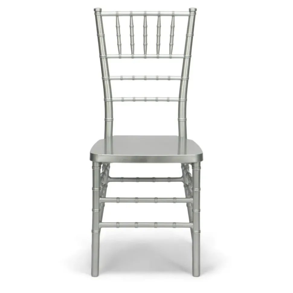 EnvyChair™ Elegant Monoblock Resin Chiavari Chair - Silver