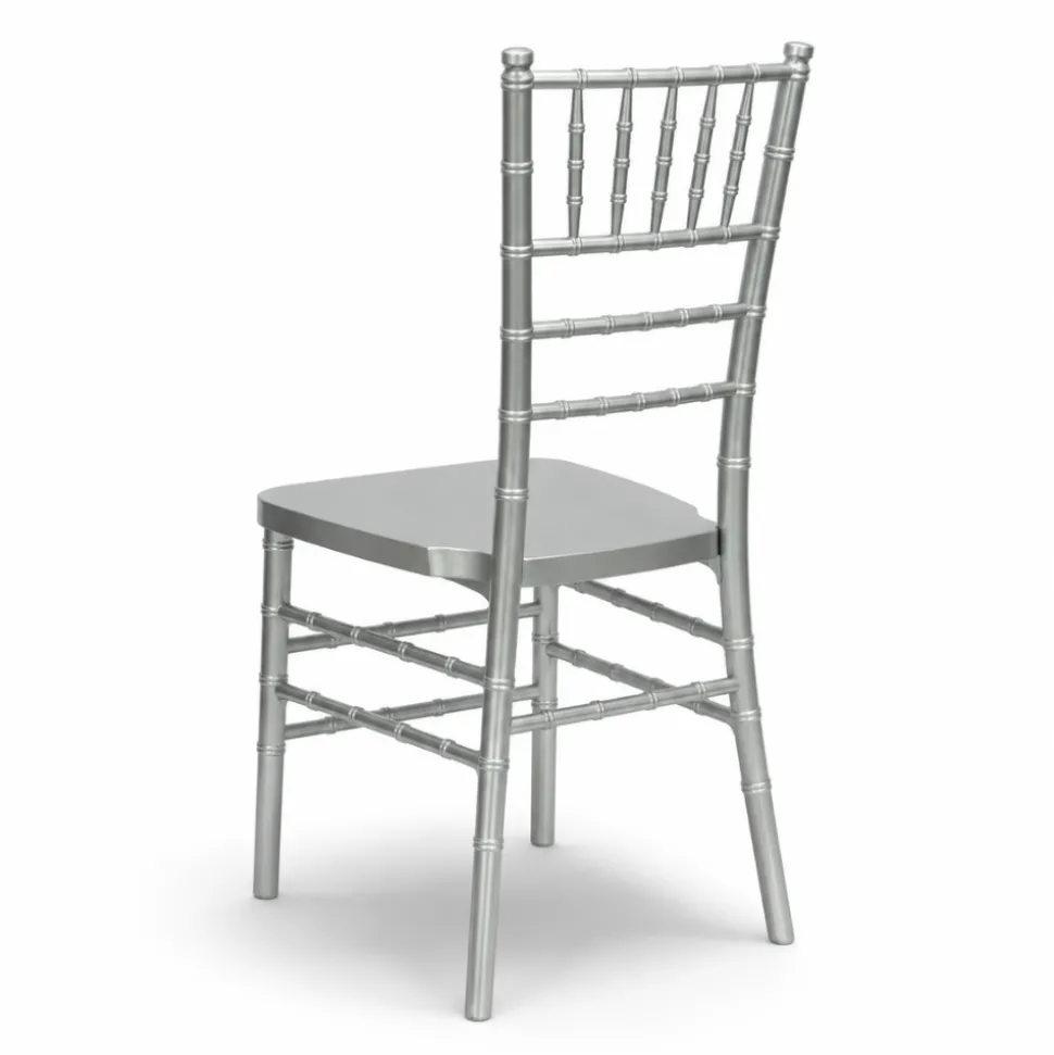 EnvyChair™ Elegant Monoblock Resin Chiavari Chair - Silver