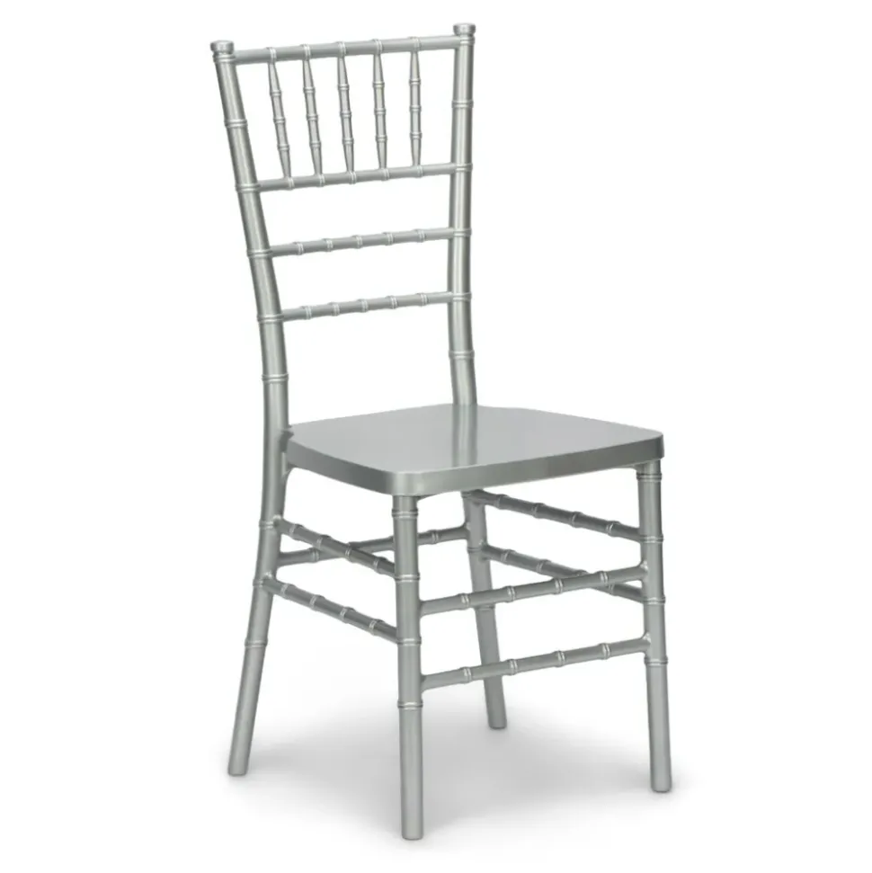EnvyChair™ Elegant Monoblock Resin Chiavari Chair - Silver