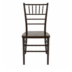 EnvyChair™ Elegant Monoblock Resin Chiavari Chair - Dark Brown