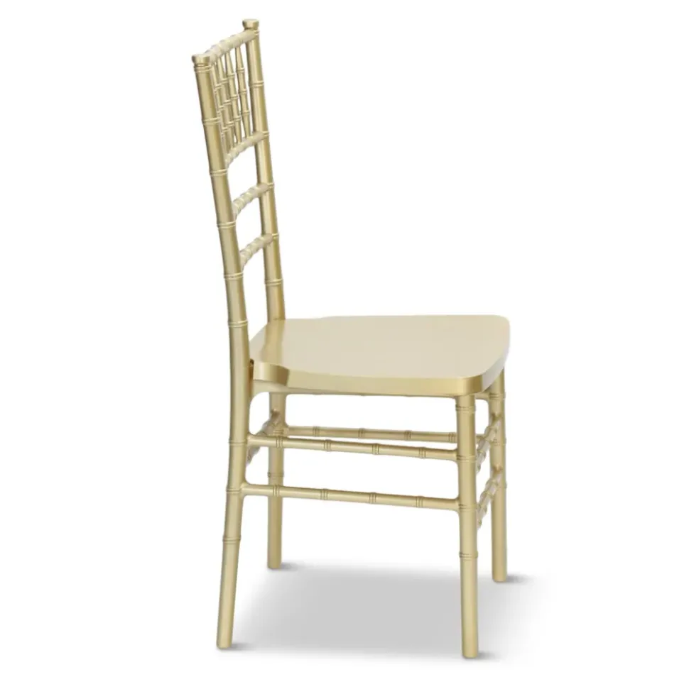 EnvyChair™ Elegant Monoblock Resin Chiavari Chair - Gold