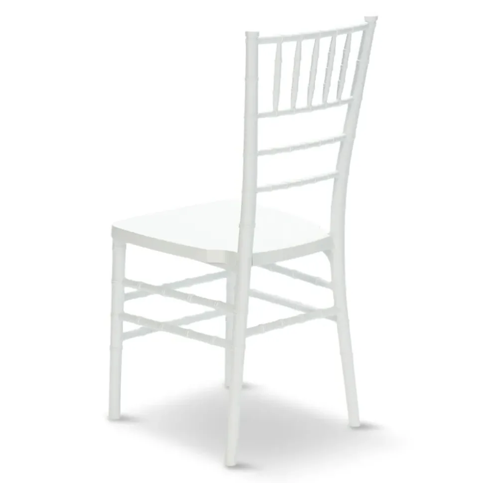 EnvyChair™ Elegant Monoblock Resin Chiavari Chair - White
