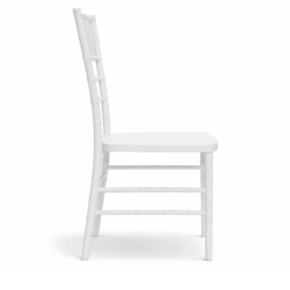 EnvyChair™ Elegant Monoblock Resin Chiavari Chair - White