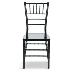 EnvyChair™ Elegant Monoblock Resin Chiavari Chair - Black