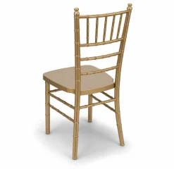 EnvyChair™ Elegant Resin Chiavari Chair with Premium Steel Frame - Gold