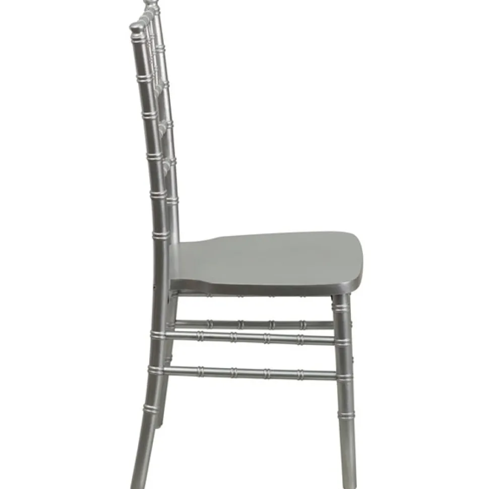 EnvyChair™ Elegant Wood Chiavari Chair - Silver