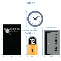 Escape Room Theme Foam Core Birthday Backdrop Kit by PopScene™