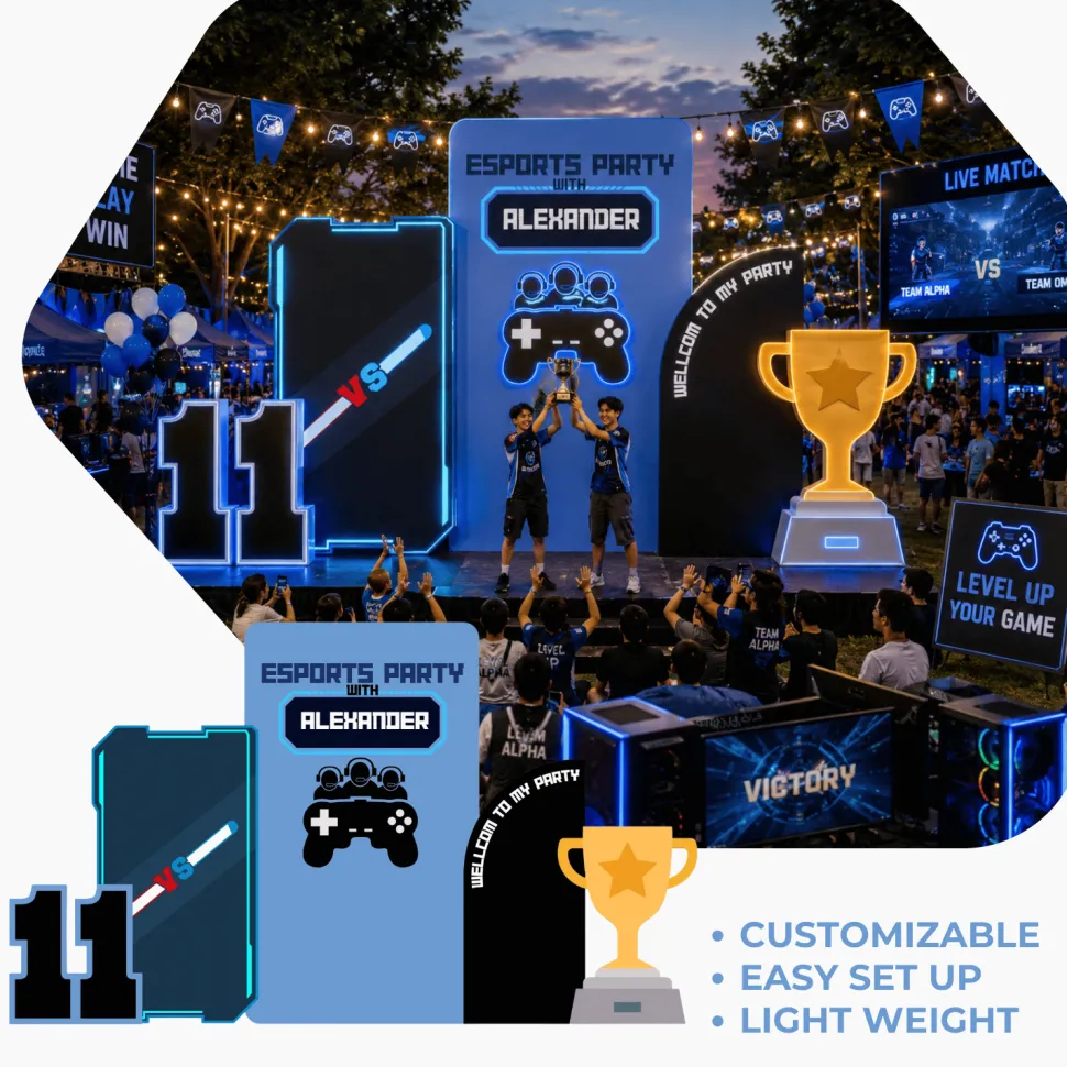 Esports Party Foam Core Birthday Backdrop Kit by PopScene™