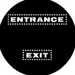 Exit/Entrance - Stock Gobo for Gobo Light Projectors - Choose your size!